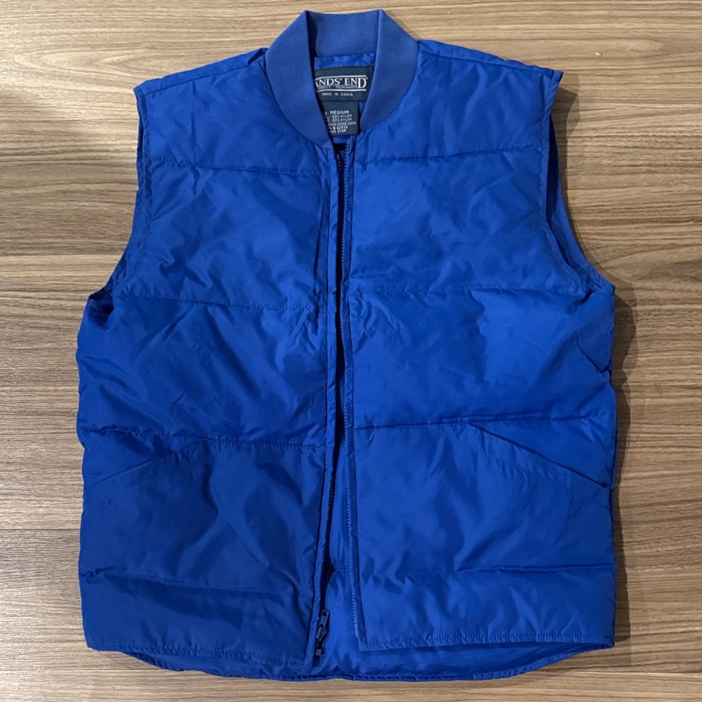 Lands' End Men's Vibrant Blue Quilted Vest